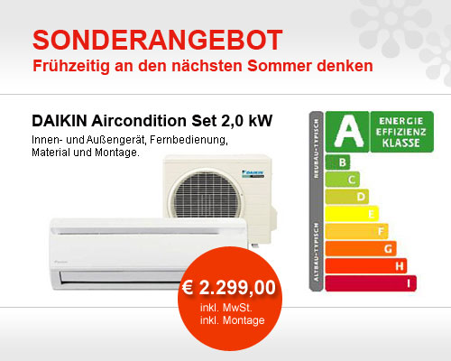 Split Klimaanlage Angebot, Aktion, Rabatt, Preisnachlass